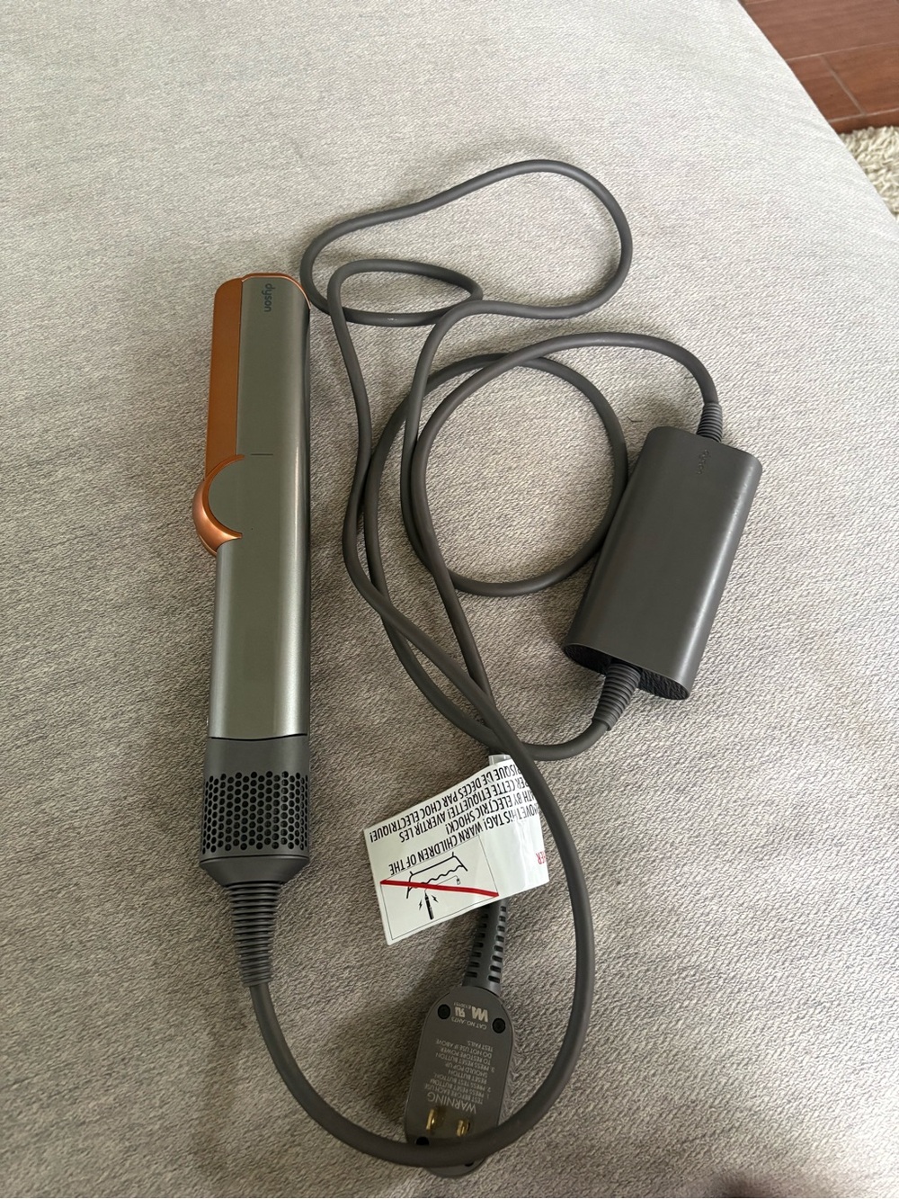 Dyson airstraight Hair Straightener in Metallic Gray and Copper Accents